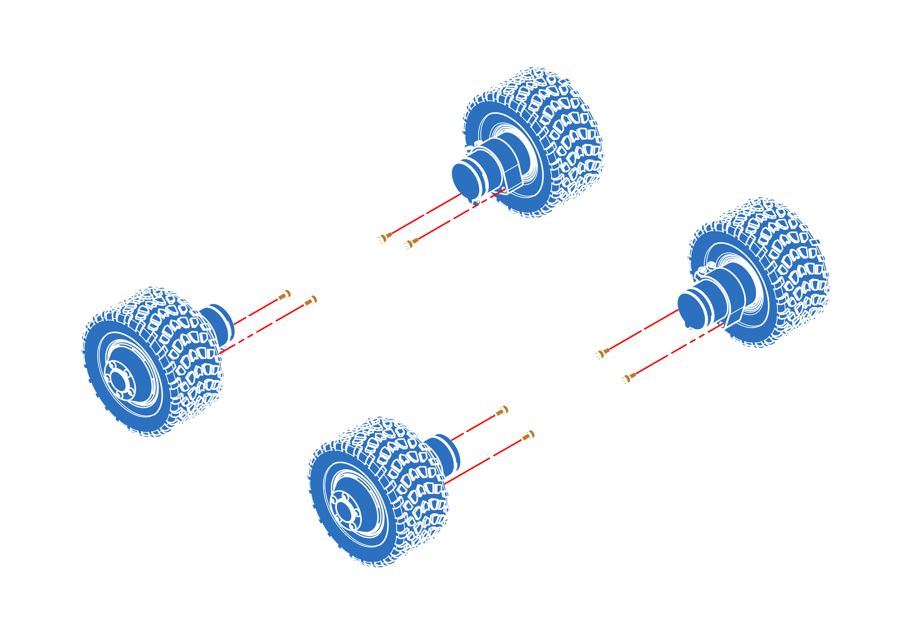 Attaching wheels
